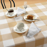 100% Cotton Tablecloth 6 seat 150x210cm - Beige Check