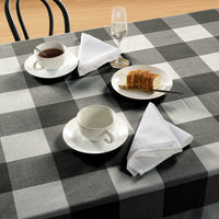 100% Cotton Tablecloth 6 seat 150x210cm - Black White Check