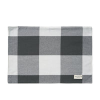 Set of 6 100% Cotton Placemats - Grey Check