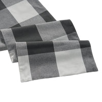 100% Cotton Table Runner 33x228cm - Grey Check