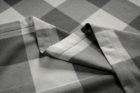 100% Cotton Table Runner 33x228cm - Grey Check