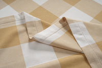 100% Cotton Table Runner 33x180cm - Beige Check
