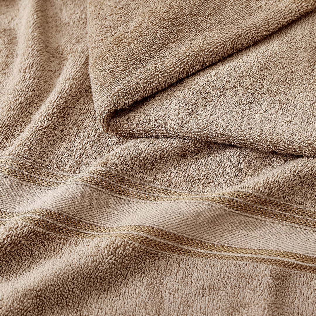 24 Piece 100% Cotton Towel Set 550GSM - Taupe