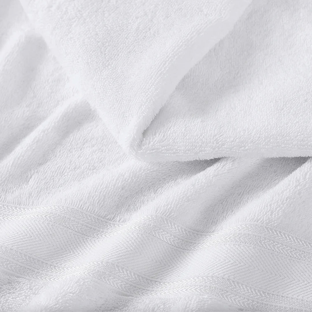 12 Piece 100% Cotton Towel Set 550GSM - White