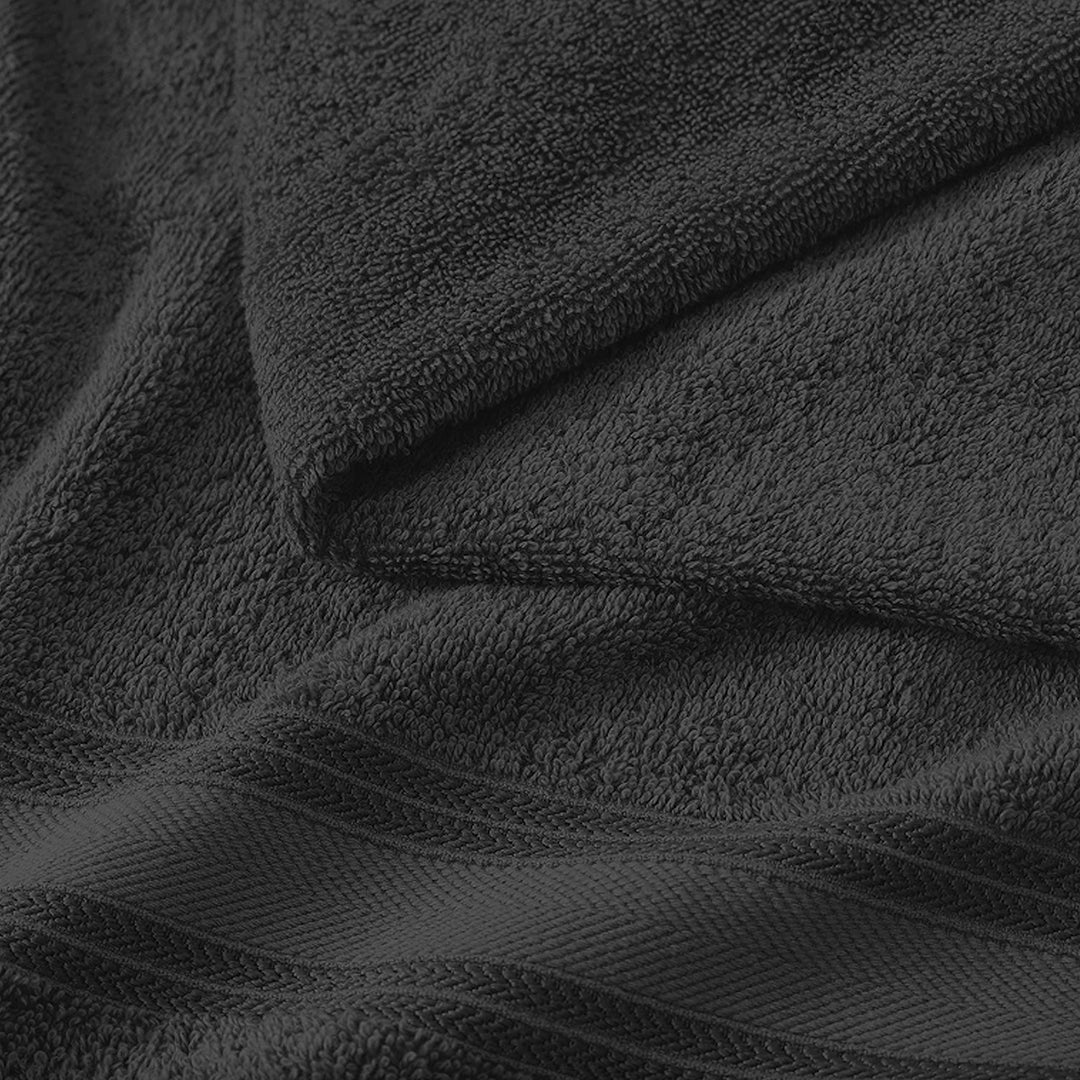 6 Piece Cotton Towel Set 550GSM - Black