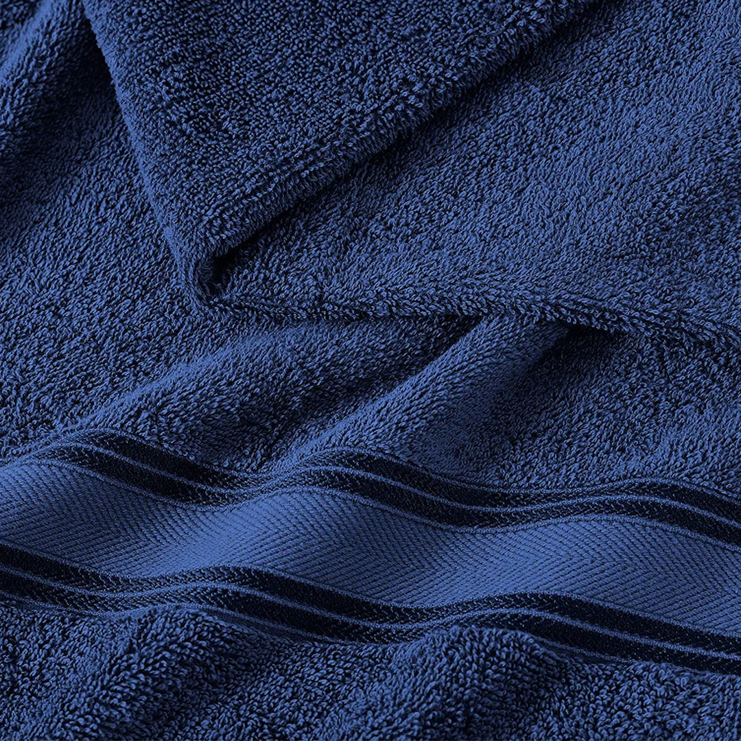 6 Piece Cotton Towel Set 550GSM - Navy