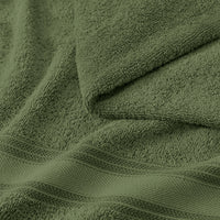 6 Piece Cotton Towel Set 550GSM - Oil Green