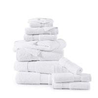 12 Piece 100% Cotton Towel Set 550GSM - White