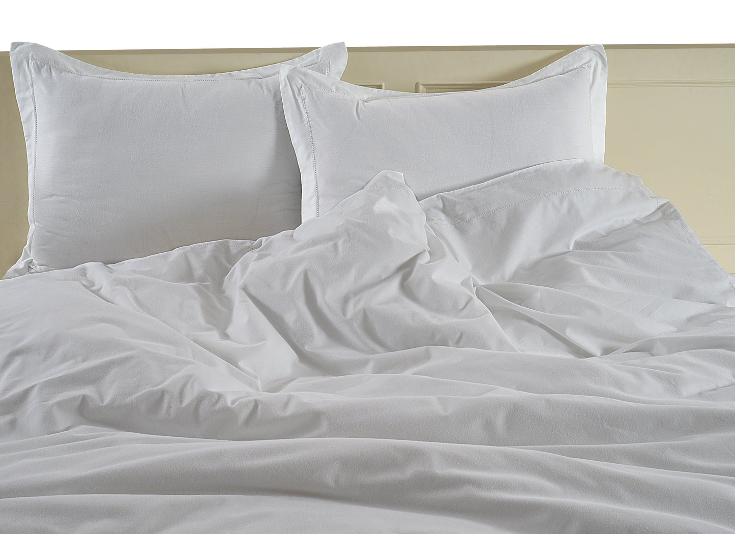 100% Organic Washed Cotton Quilt Cover Set - White