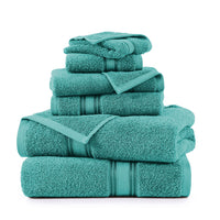 6 Piece Cotton Towel Set 550GSM - Teal