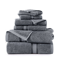6 Piece Cotton Towel Set 550GSM - Grey
