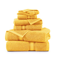 6 Piece Cotton Towel Set 550GSM - Mimosa
