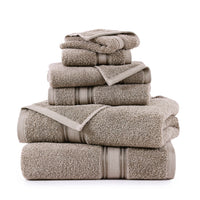 6 Piece Cotton Towel Set 550GSM - Platinum