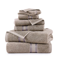6 Piece Cotton Towel Set 550GSM - Platinum