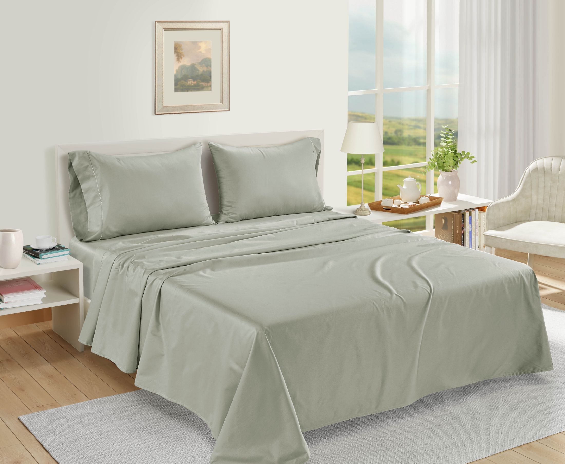 1000TC Pure Egyptian Cotton Sheet Set - Mineral