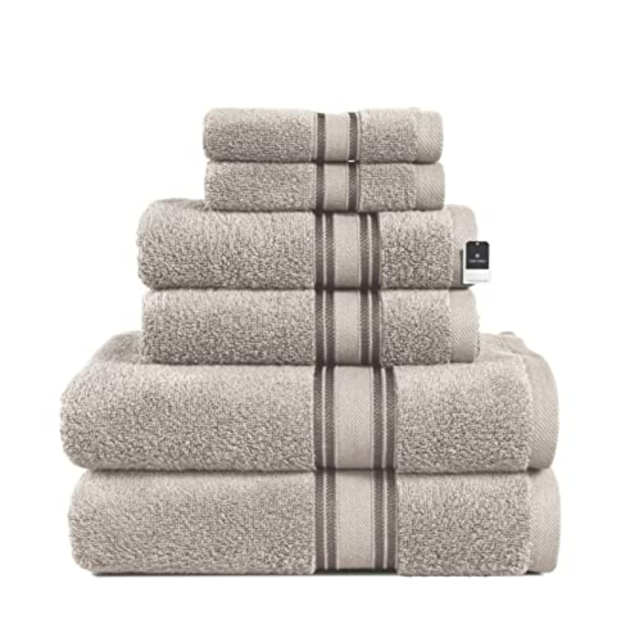 6 Piece Cotton Towel Set 550GSM - Platinum