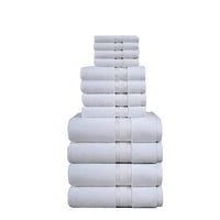 12 Piece 100% Cotton Towel Set 550GSM - White