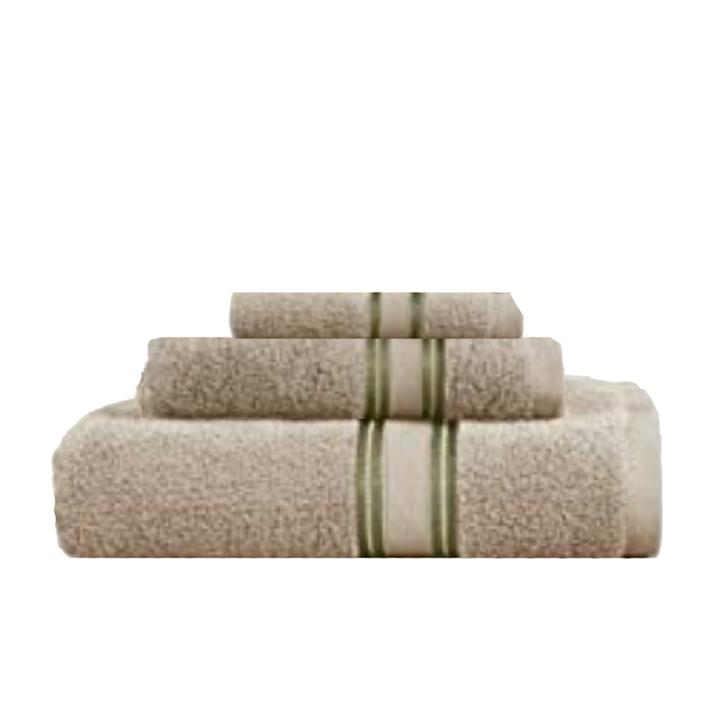 3 Piece 100% Cotton Towel Set 550GSM - Taupe