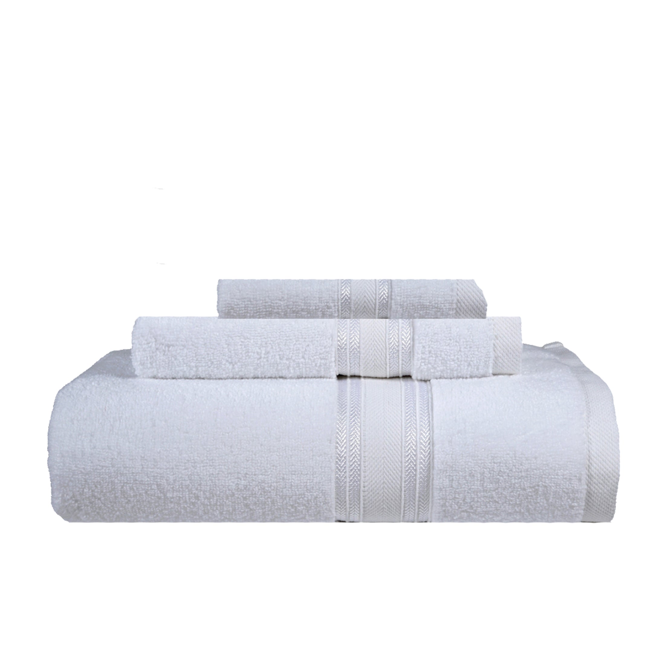 3 Piece 100% Cotton Towel Set 550GSM - White